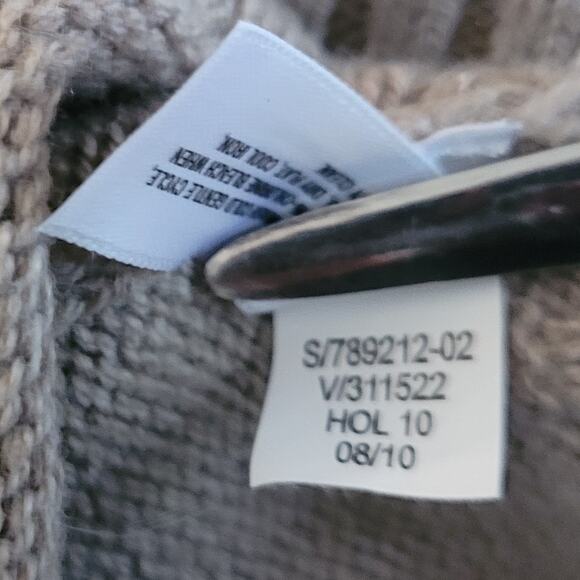 GAP Women’s Tan Wool Blend Sweater Large Neutral Crossover Quarter Zip Old Money - Picture 9 of 9